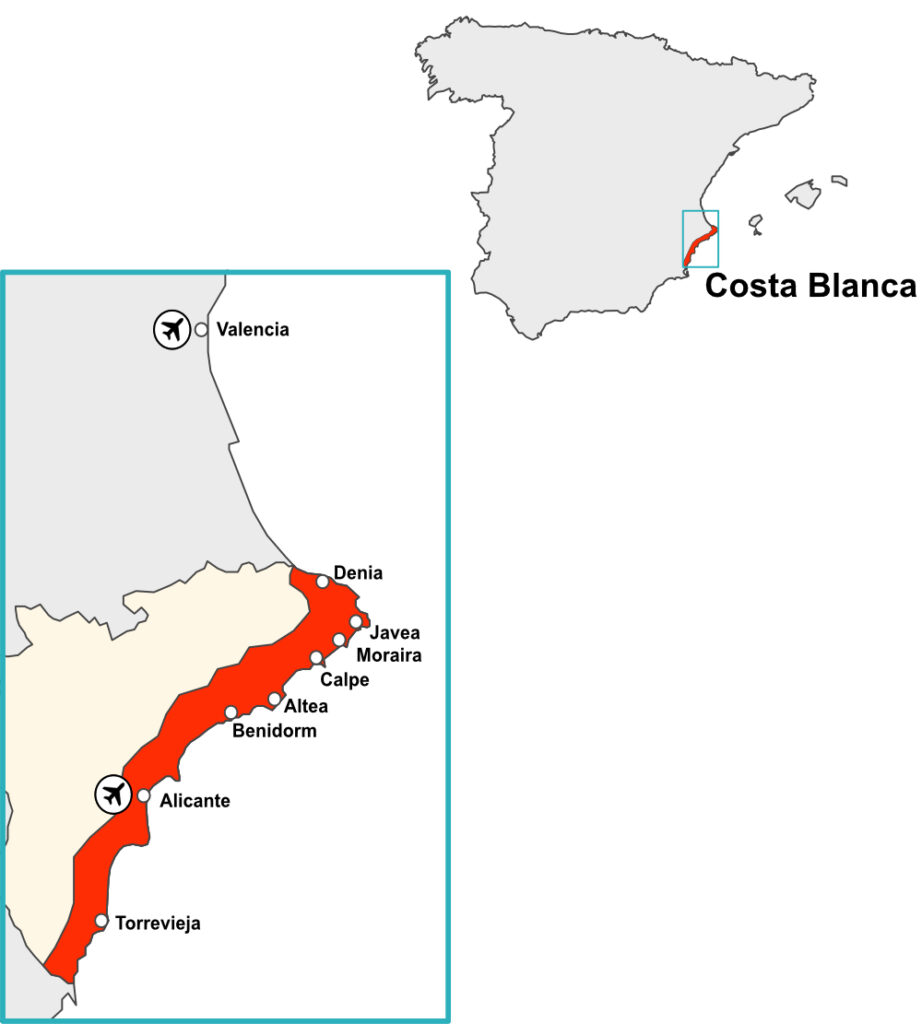 Costa Blanca Map workation
